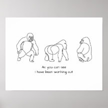 Art à ligne unique - gorilla