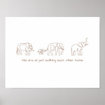 Art à une ligne - éléphant