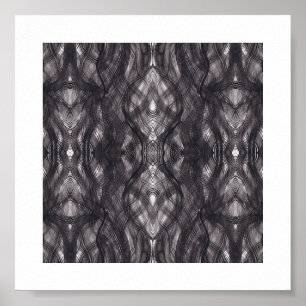 Affiche Art abstrait aquarelle noir 
