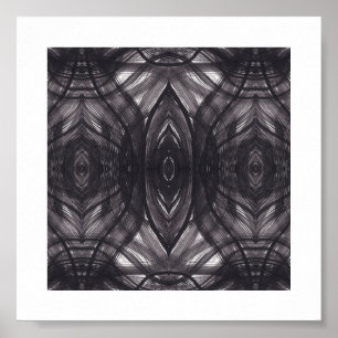 Affiche Art abstrait aquarelle noir Umbral