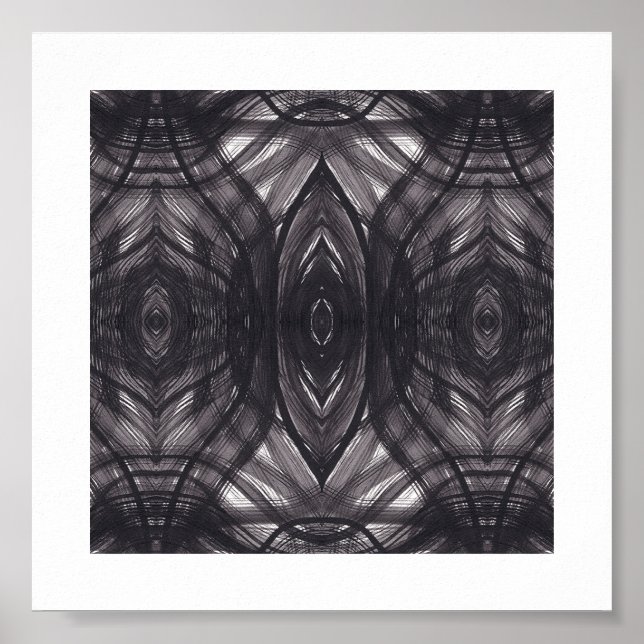 Affiche Art abstrait aquarelle noir Umbral (Devant)