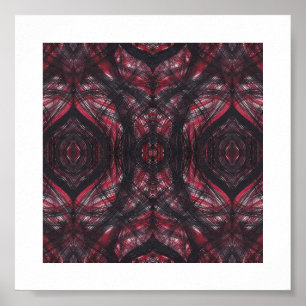 Affiche Art abstrait aquarelle rouge foncé rouge