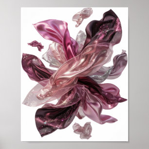 Affiche ART ABSTRAIT Argent Classique