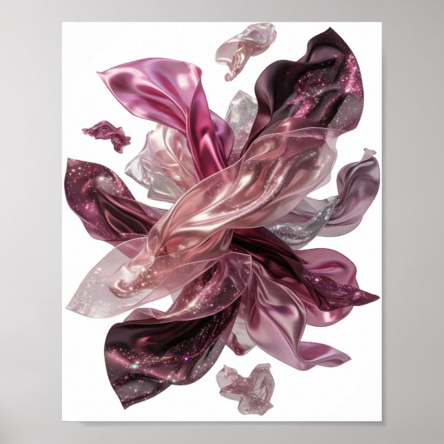 Affiche ART ABSTRAIT Argent Classique (Devant)