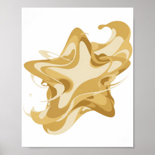 Affiche ART ABSTRAIT Argent DESIGN Graphique Moderne