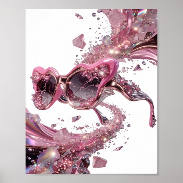 Affiche ART ABSTRAIT Argent Frais v2 (Devant)