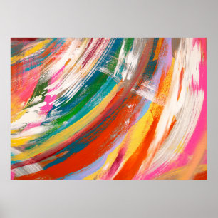 Affiche Art Abstrait arrière - plan peinture à l'huile bro
