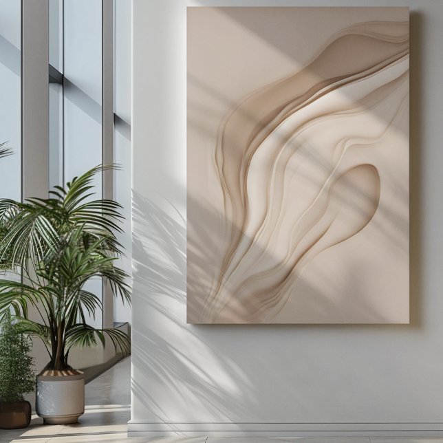 Affiche Art abstrait beige contemporain tendance (Créateur téléchargé)