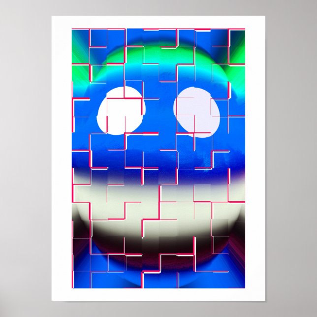 Affiche Art abstrait brisé (Devant)