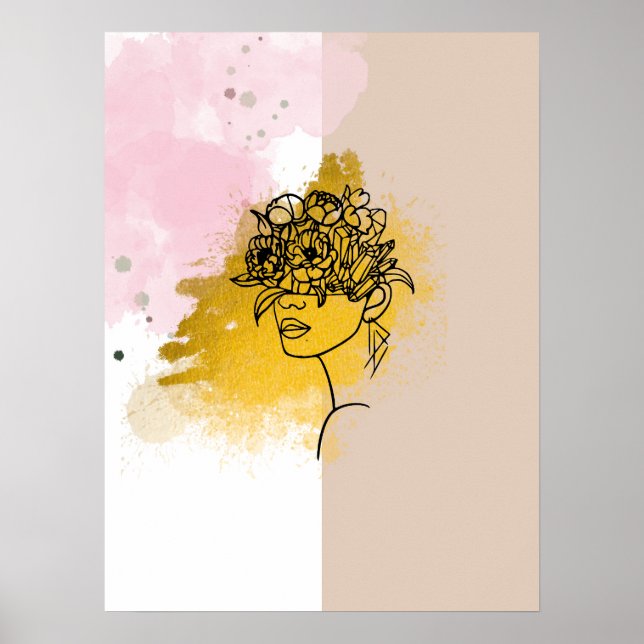 Affiche Art abstrait coloré (Devant)