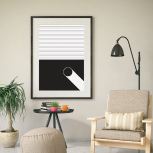 Affiche Art Abstrait contemporain contemporain noir blanc