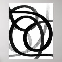 Art Abstrait Contemporain Noir Et Blanc