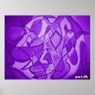 Affiche Art abstrait contemporain ultra-violet