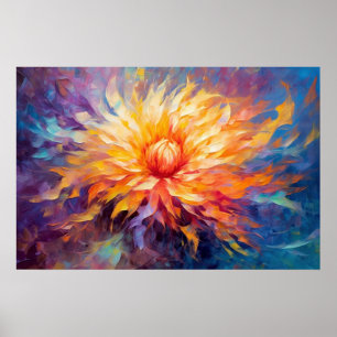 Affiche Art Abstrait Dahlia Delight