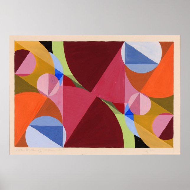 Affiche Art Abstrait de Joseph Schillinger (Devant)