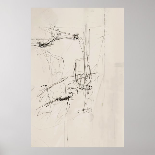 Affiche Art Abstrait de la vigne - (Devant)