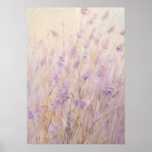 Affiche Art Abstrait de lavande