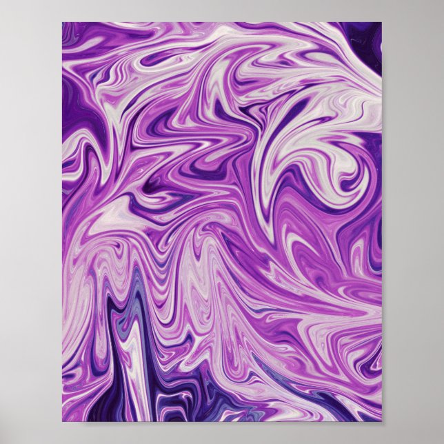 Affiche Art abstrait de lave fondue (Devant)