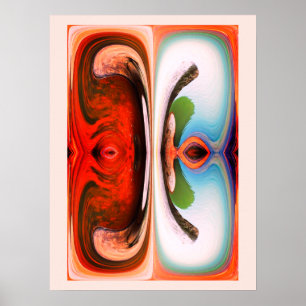 Affiche Art abstrait de roches et d'eau