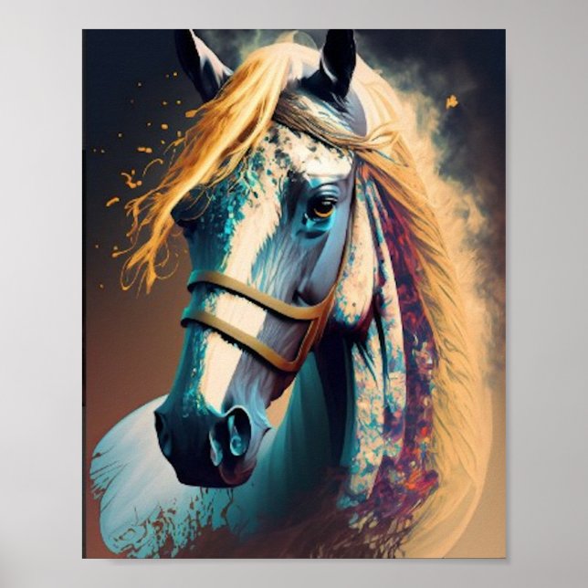 Affiche Art Abstrait de Stallion (Devant)