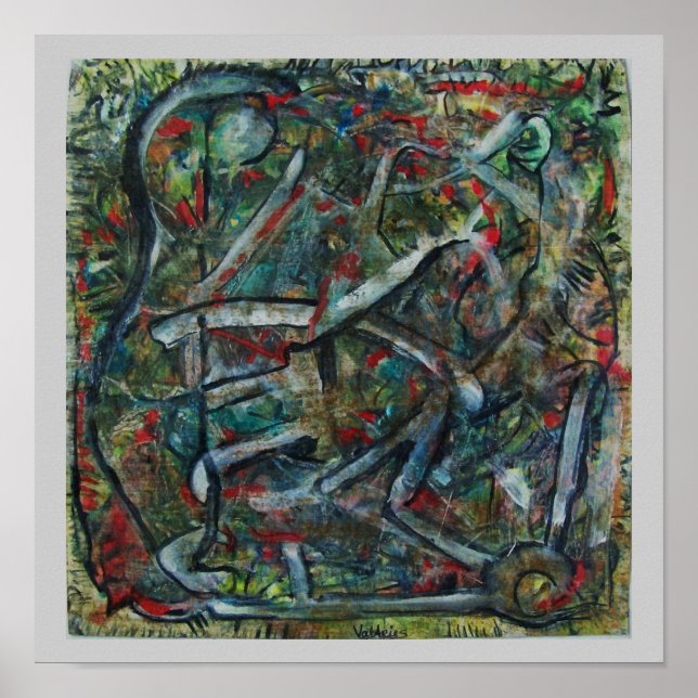 Affiche Art Abstrait de ValAries Pachydermatous (Devant)