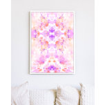Affiche Art Abstrait Divine Feminité Violet Orange Boho<br><div class="desc">Vous cherchez un morceau qui se démarque de la foule ? Ne cherchez pas plus loin, cette originale couleur douce pastels boho teinture kaleidoscope art abstrait imprimé en couleurs pastel clair violet et orange sur le blanc représente la Divine Feminité, une force douce mais forte d'un pouvoir féminin nourrissant. Il...</div>