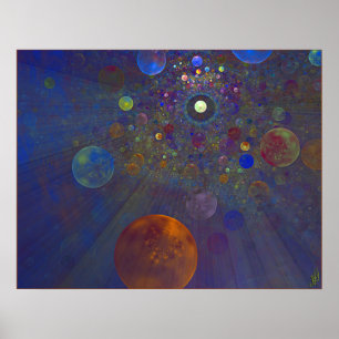 Affiche Art abstrait d'univers alternatif