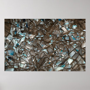Affiche Art Abstrait en verre cassé