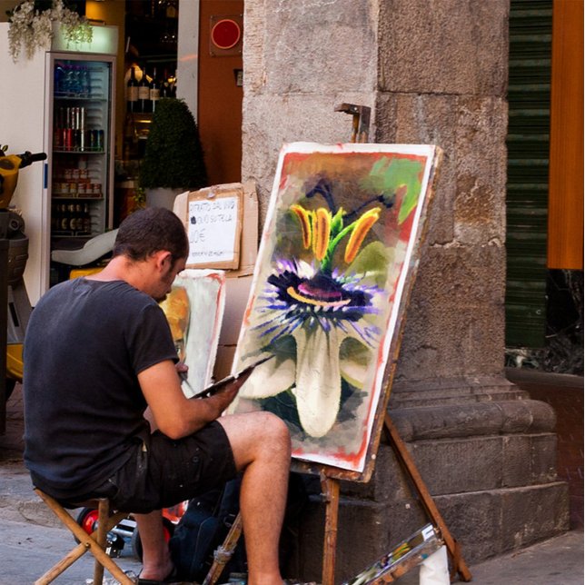 Affiche Art Abstrait étonnant d'une fleur de passion (Créateur téléchargé)