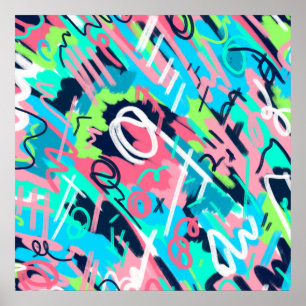 Affiche Art abstrait funky