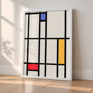Affiche Art abstrait géométrique – Inspiré de Mondrian