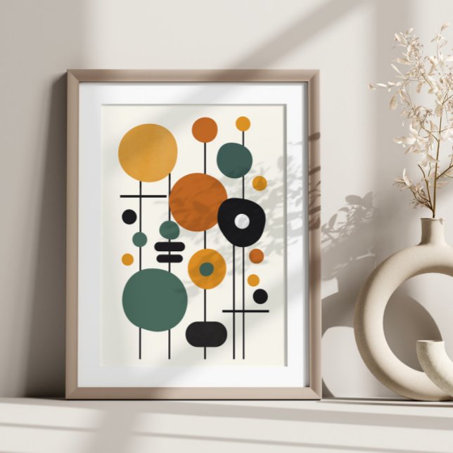 Affiche Art abstrait géométrique moderne coloré (Créateur téléchargé)
