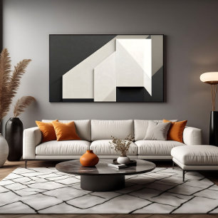 Affiche Art Abstrait Minimaliste Couches
