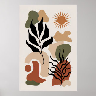 Affiche Art Abstrait minimaliste Illustration vectorielle 