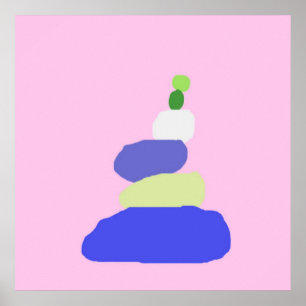 Affiche art abstrait moderne