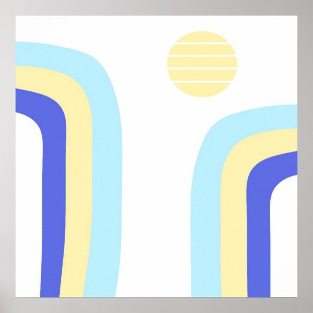 Affiche art abstrait moderne (Devant)