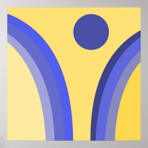 Affiche art abstrait moderne