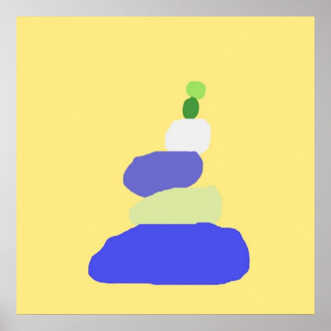 Affiche art abstrait moderne (Devant)