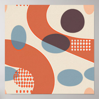 Affiche Art Abstrait moderne du milieu du siècle