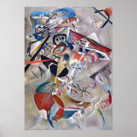 Art Abstrait moderne en Gris Kandinsky