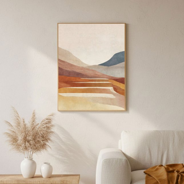 Affiche Art abstrait moderne en terre cuite pour décoratio (Créateur téléchargé)