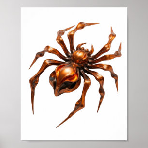 Affiche Art abstrait moderne orange Cool