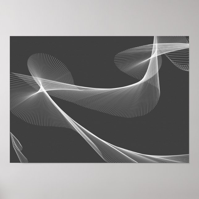 Affiche Art abstrait - Noir et Blanc (Devant)