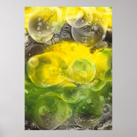 Art abstrait peint à la main jaune et vert
