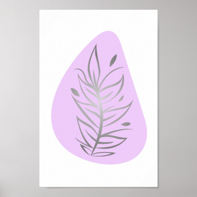 Affiche Art Abstrait plante (Devant)