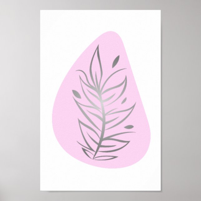 Affiche Art Abstrait plante (Devant)