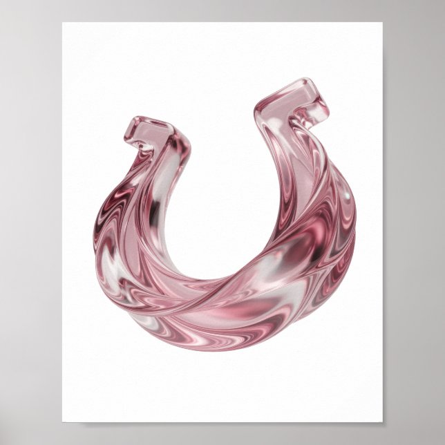 Affiche Art abstrait rose WITTY Design abstrait (Devant)