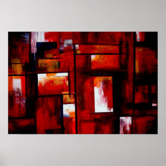 Affiche Art Abstrait Rouge Original Créatif Moderne