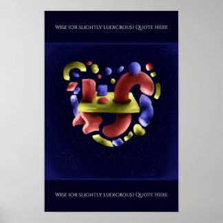 Affiche Art abstrait sur impression, valeur papier d'affic