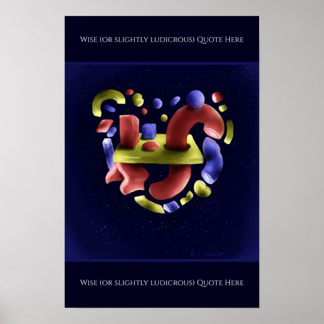 Affiche Art abstrait sur impression, valeur papier d'affic (Devant)